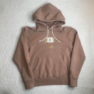 Travis Scott x Air Jordan men's archaeo brown heavy cotton hoodie S